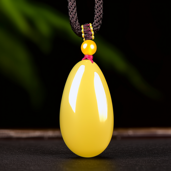 黄金配玉坠图片